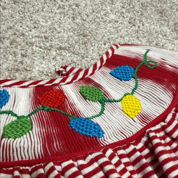 Striped Dress with Colorful Embroidery - Picture 2 of 7